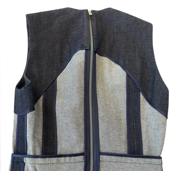 Victoria Beckham Blue Sleeveless Denim Dress - Picture 9 of 13